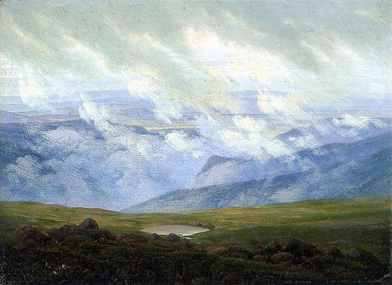 Caspar David Friedrich Drifting Clouds Norge oil painting art